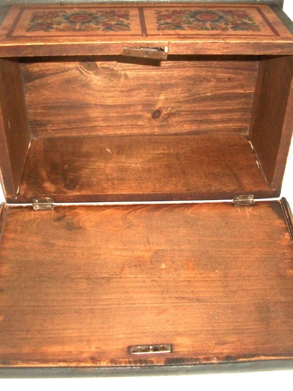 Late 19th Century Handmade Handpainted Scandinavian Mini Storage Chest